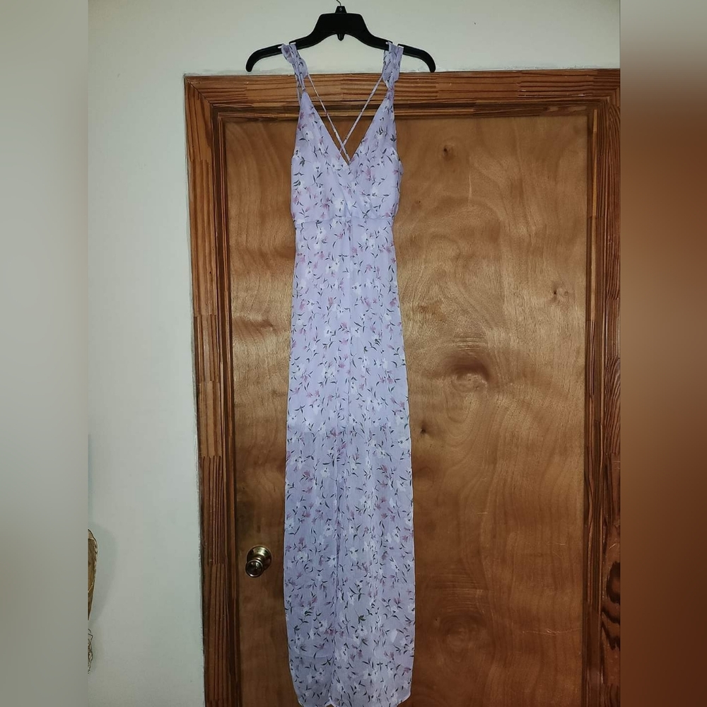 Lilac Layered Floral Dress